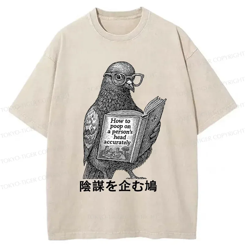 Tokyo-Tiger Scheming Doves Washed T-Shirt