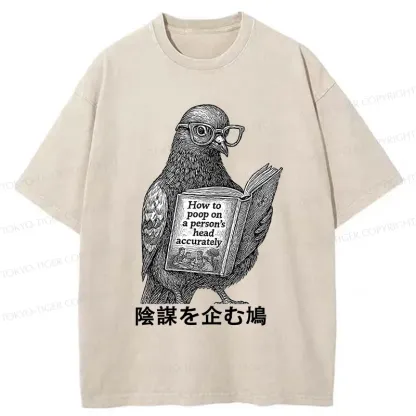 Tokyo-Tiger Scheming Doves Washed T-Shirt