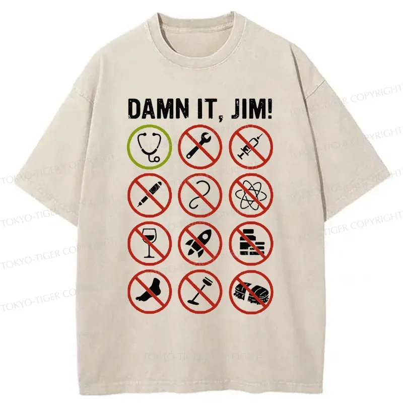 Tokyo-Tiger Doctors Only Washed T-Shirt