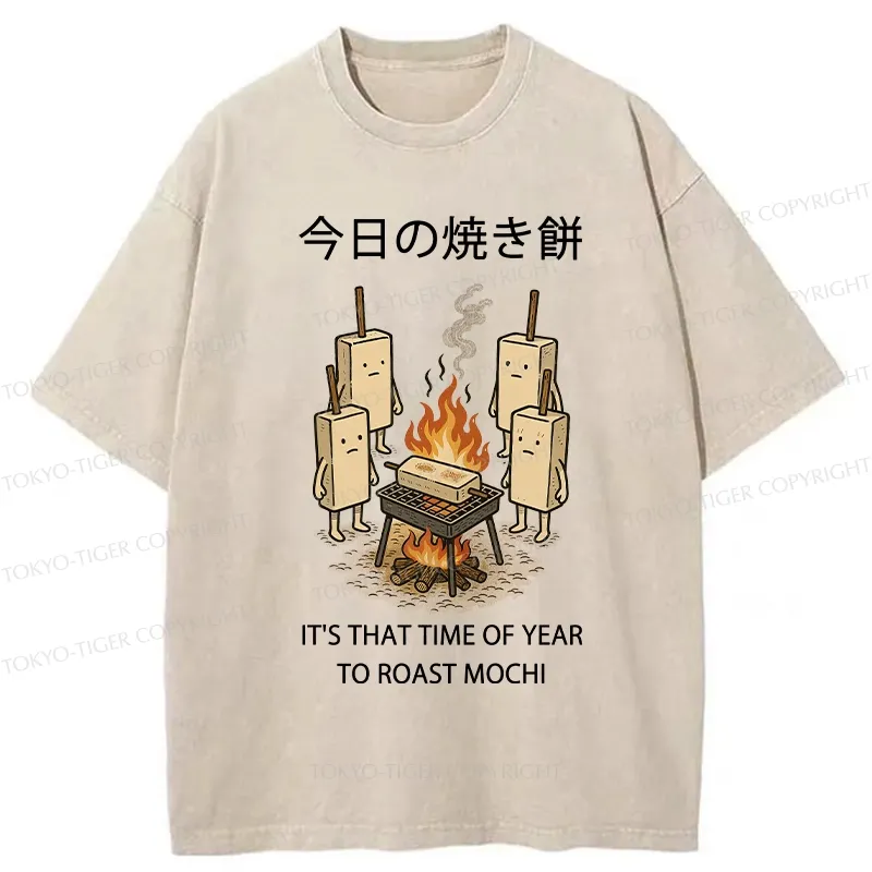 Tokyo-Tiger Today's Roast Mochi Washed T-Shirt