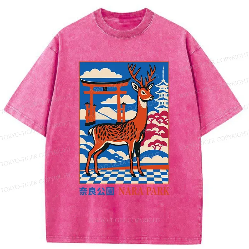 Tokyo-Tiger Nara Deer Park Washed T-Shirt