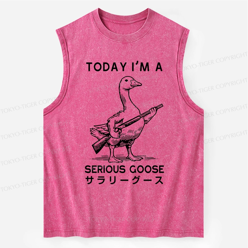 Tokyo-Tiger Serious Stupid Goose Washed Tank