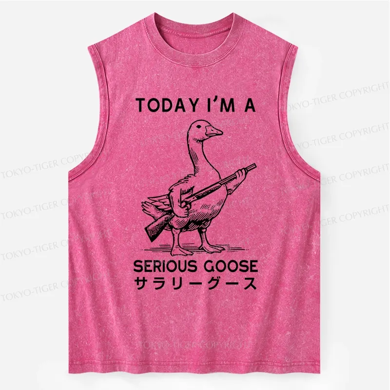 Tokyo-Tiger Serious Stupid Goose Washed Tank