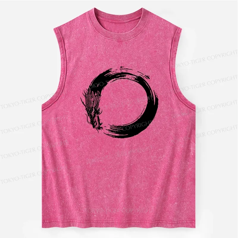 Tokyo-Tiger Dragon's Circle Washed Tank