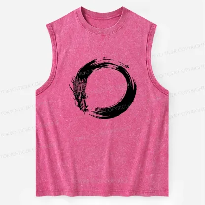 Tokyo-Tiger Dragon's Circle Washed Tank