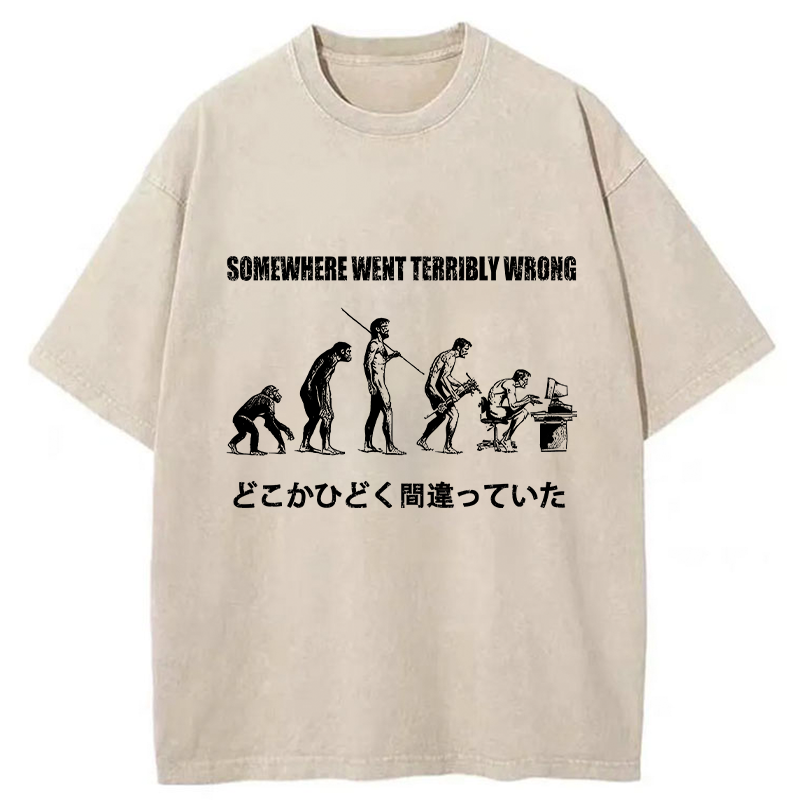 Tokyo-Tiger Evolve Into An Office Worker Washed T-Shirt