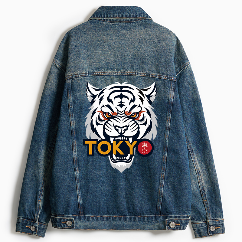 Tokyo-Tiger Logo Jean Jacket