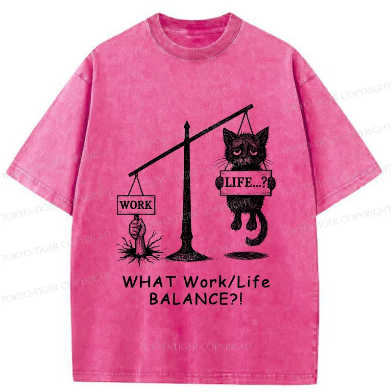 Tokyo-Tiger Work-Life Balance Washed T-Shirt