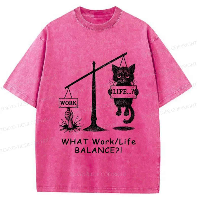 Tokyo-Tiger Work-Life Balance Washed T-Shirt