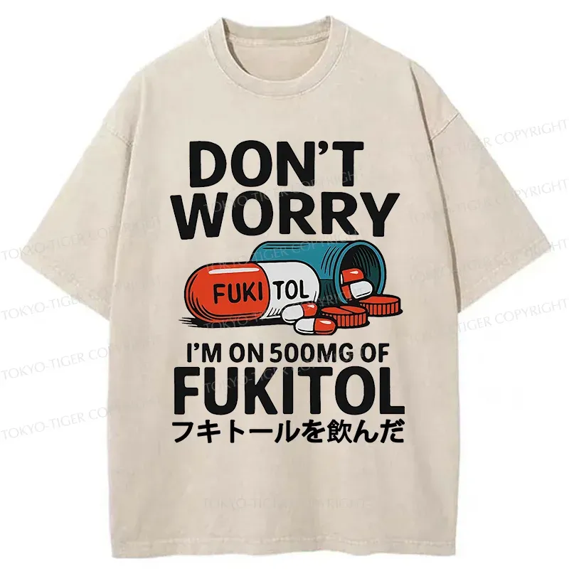 Tokyo-Tiger I'm Taking Sedatives Washed T-Shirt