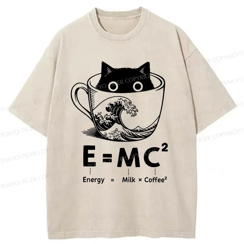 Tokyo-Tiger Funny Espresso Washed T-Shirt