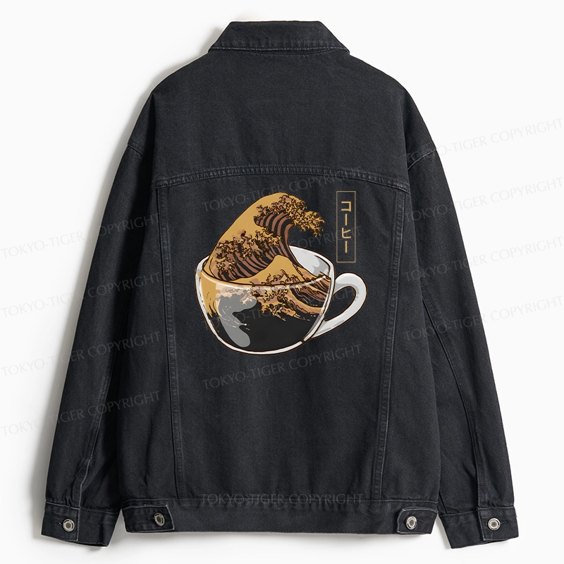 Tokyo-Tiger Coffee Wave Jean Jacket