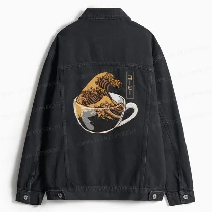 Tokyo-Tiger Coffee Wave Jean Jacket