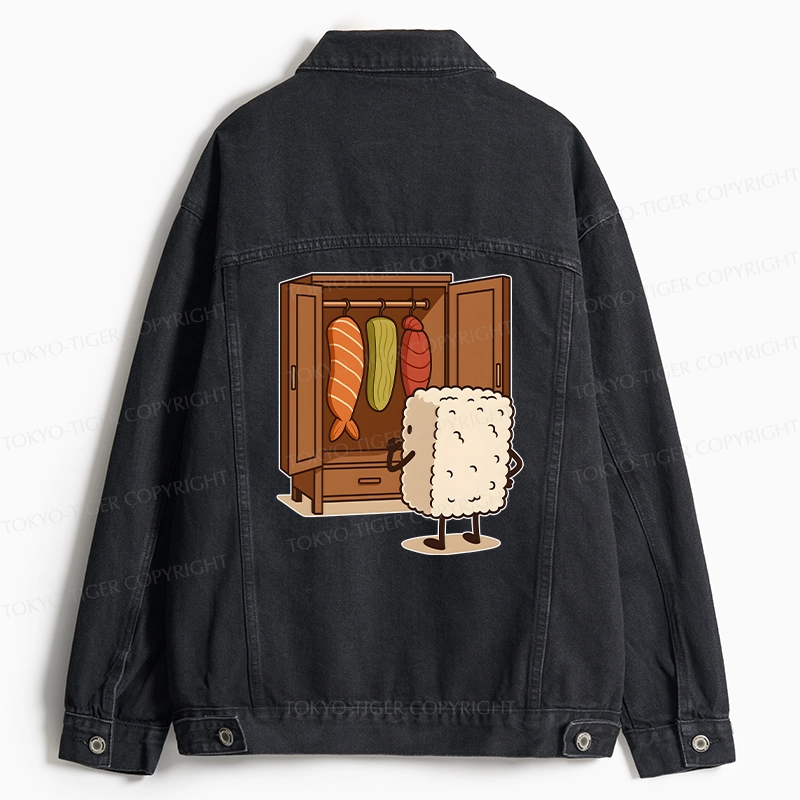 Tokyo-Tiger Sushi Pick Out Clothes Jean Jacket