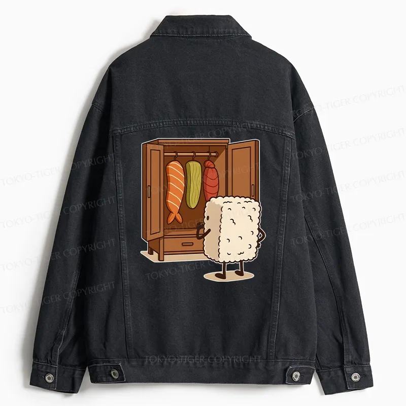 Tokyo-Tiger Sushi Pick Out Clothes Jean Jacket