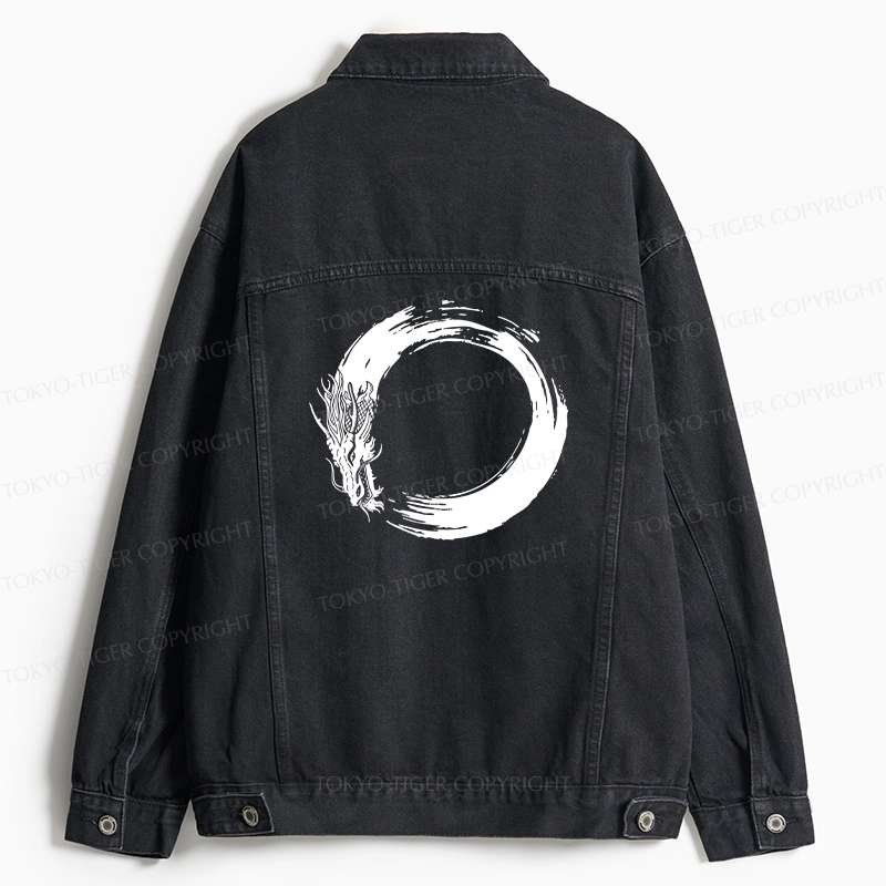 Tokyo-Tiger Dragon's Circle Jean Jacket