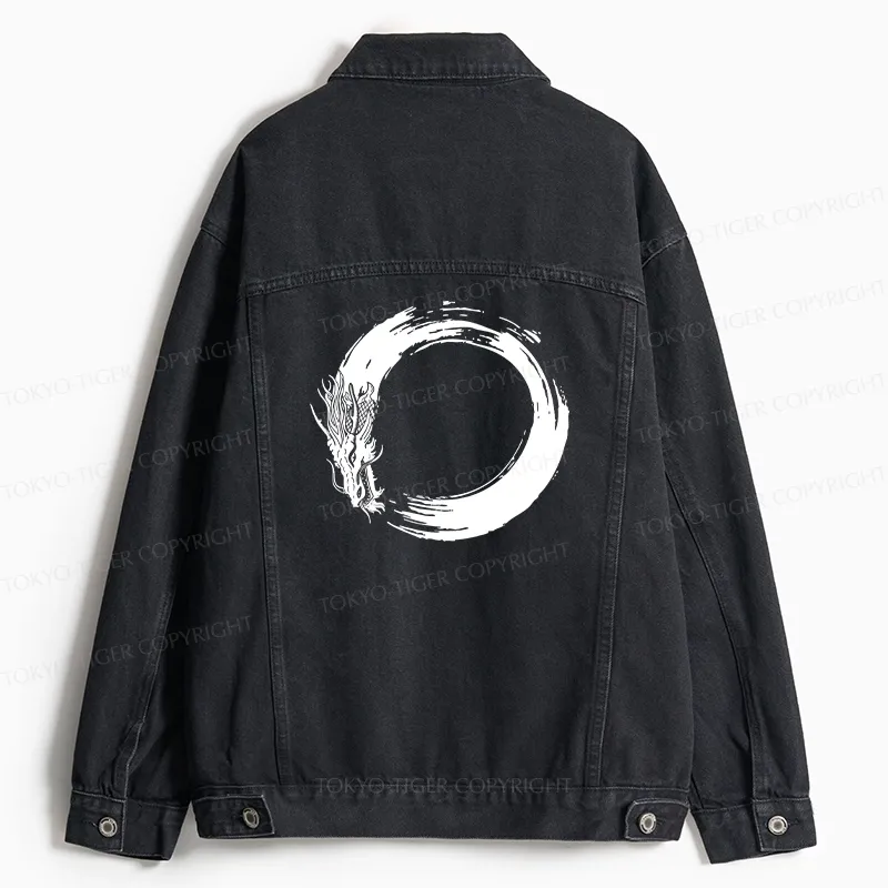 Tokyo-Tiger Dragon's Circle Jean Jacket