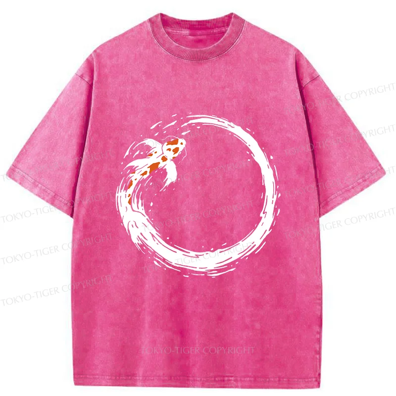 Tokyo-Tiger Ensō Koi Washed T-Shirt