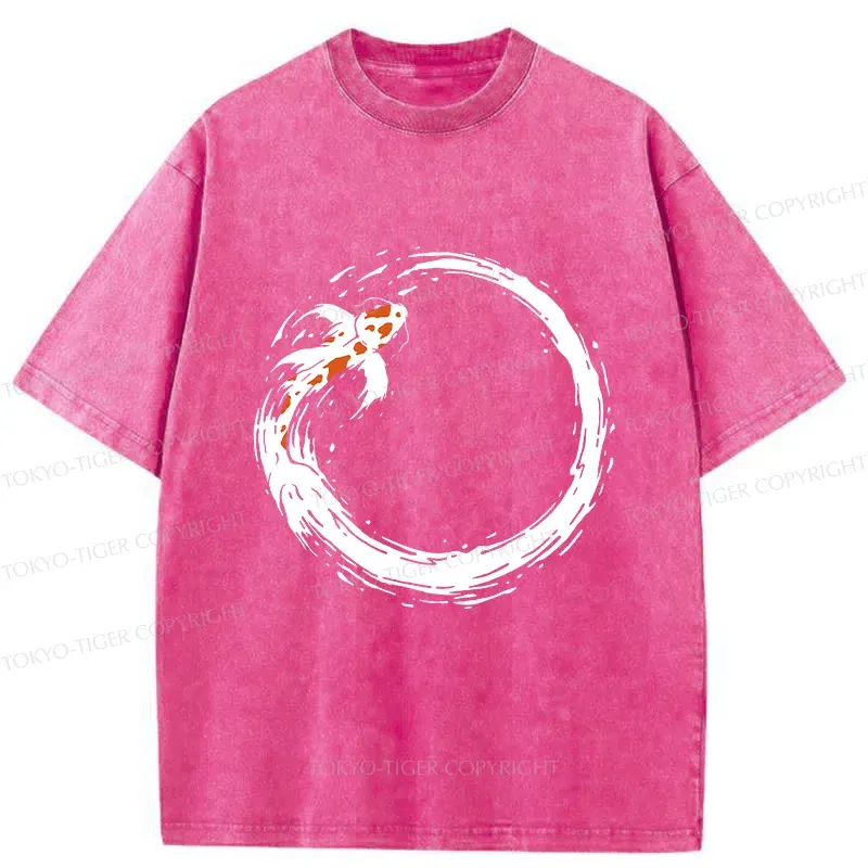 Tokyo-Tiger Ensō Koi Washed T-Shirt