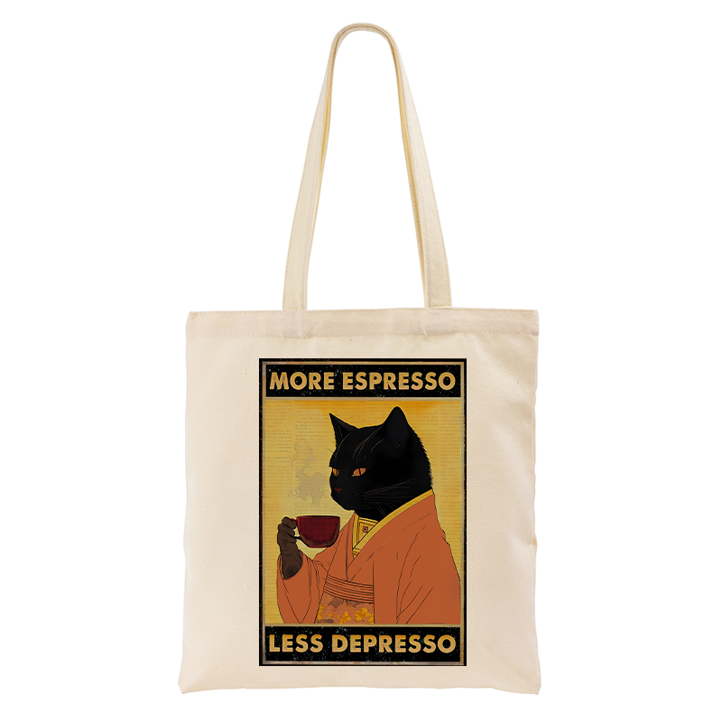 Tokyo-Tiger Increase Espresso Decrease Distress Tote Bag