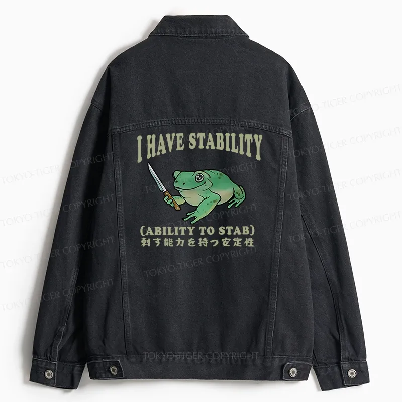 Tokyo-Tiger Mentally Stable Assassin Frog Jean Jacket