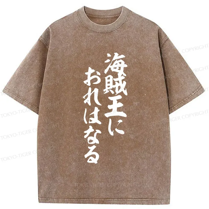 Tokyo-Tiger Funny Japanese Quotes Washed T-Shirt