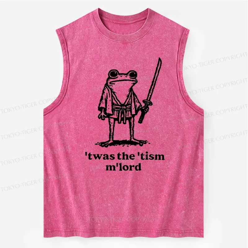 Tokyo-Tiger Focused Samurai Frog Washed Tank