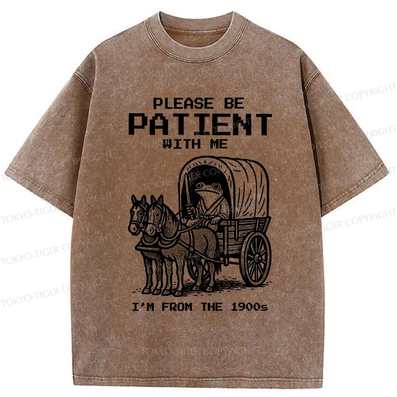 Tokyo-Tiger Please Be Patient With Me Washed T-Shirt