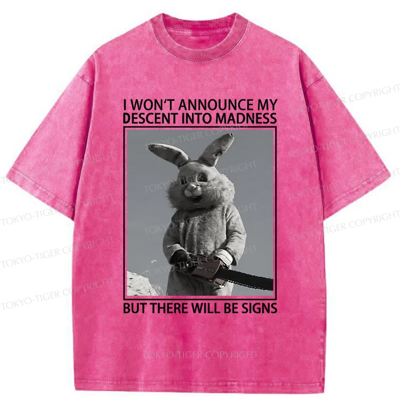 Tokyo-Tiger Rabbit Goes Into Madness Funny Washed T-Shirt