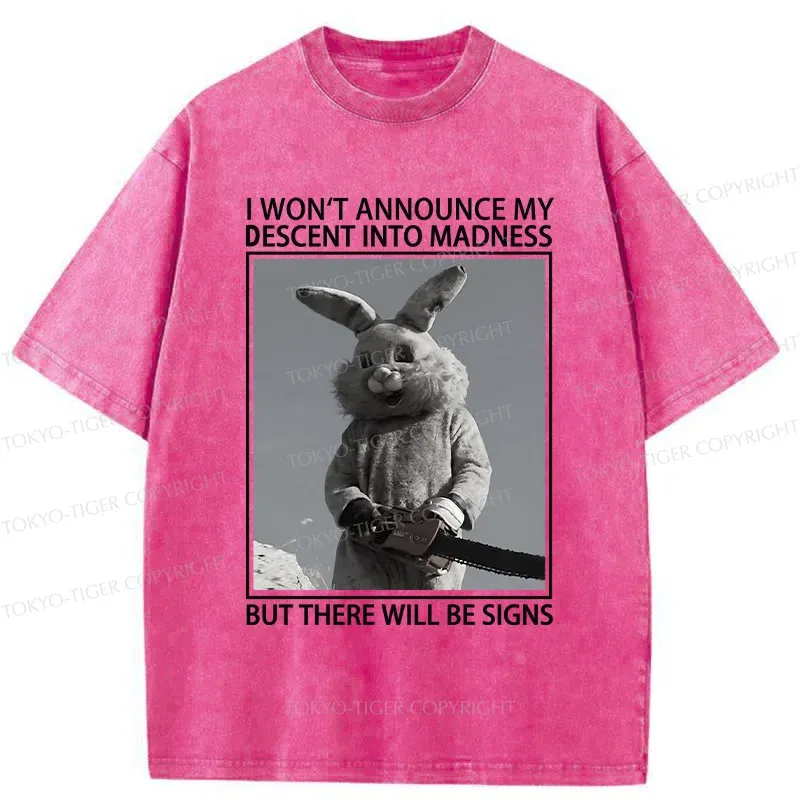 Tokyo-Tiger Rabbit Goes Into Madness Funny Washed T-Shirt