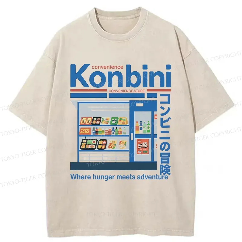 Tokyo-Tiger Japanese Convenience Store Washed T-Shirt