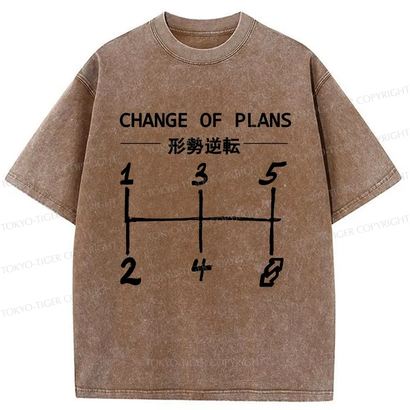 Tokyo-Tiger Change Of Plans Washed T-Shirt
