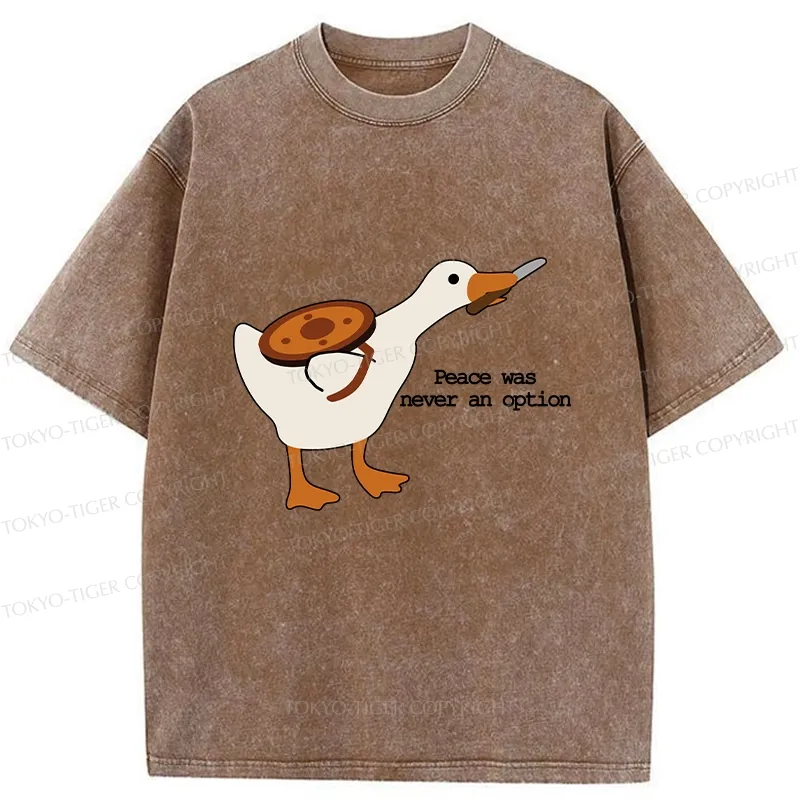 Tokyo-Tiger Peace Was Never An Option Washed T-Shirt
