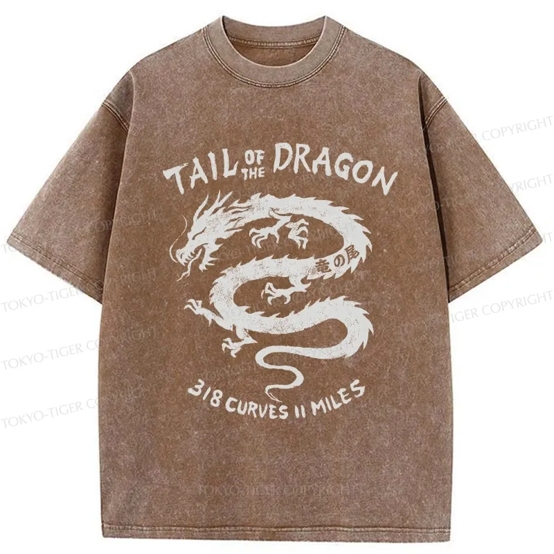 Tokyo-Tiger Tail Of The Dragon Washed T-Shirt