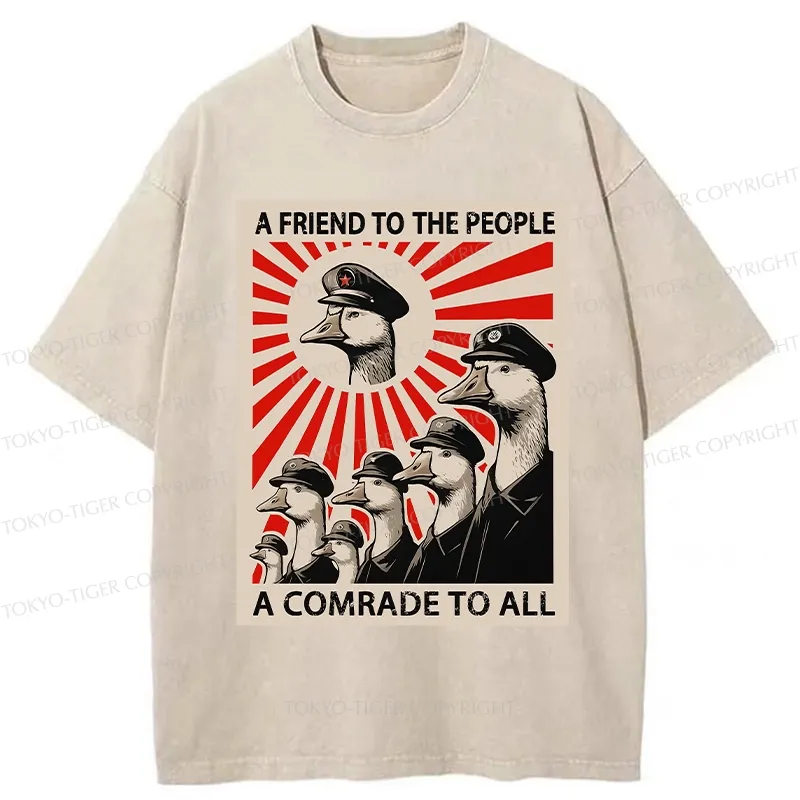 Tokyo-Tiger Comrade Goose Washed T-Shirt
