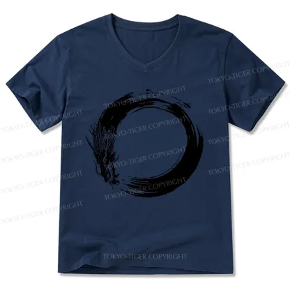 Tokyo-Tiger Dragon's Circle V-Neck Classic T-Shirt