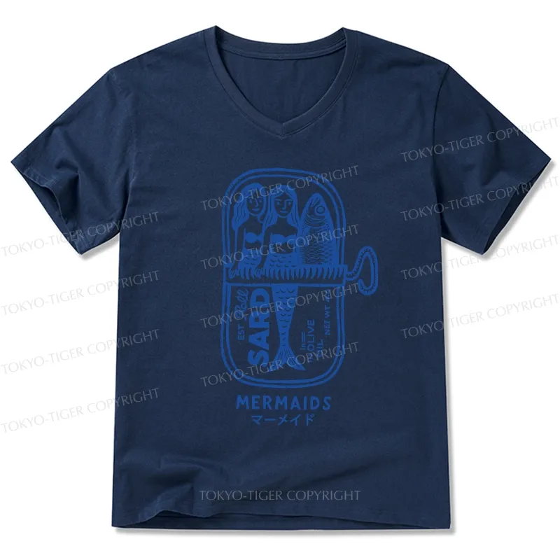 Tokyo-Tiger Mermaid Can V-Neck Classic T-Shirt