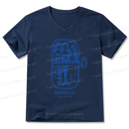 Tokyo-Tiger Mermaid Can V-Neck Classic T-Shirt