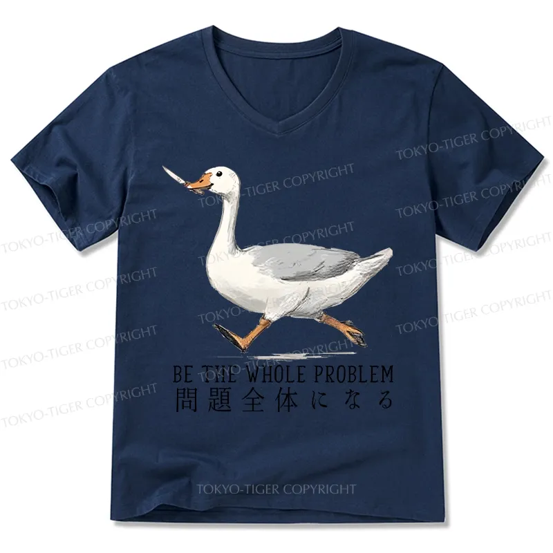 Tokyo-Tiger Running Stupid Goose V-Neck Classic T-Shirt