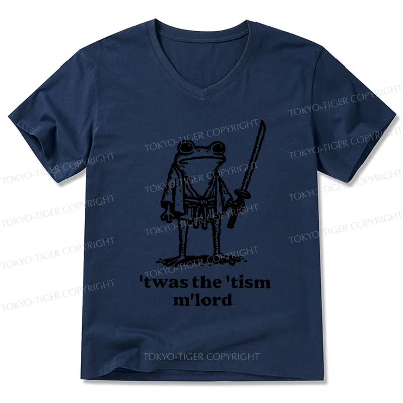 Tokyo-Tiger Focused Samurai Frog V-Neck Classic T-Shirt