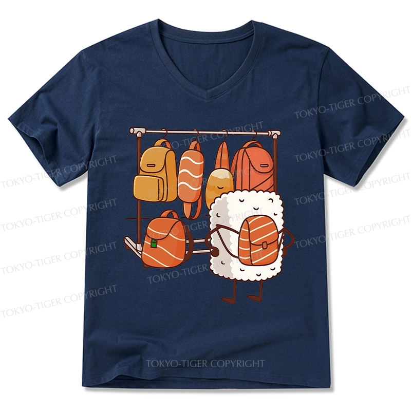 Tokyo-Tiger Sushi Is Selecting Backpacks V-Neck Classic T-Shirt