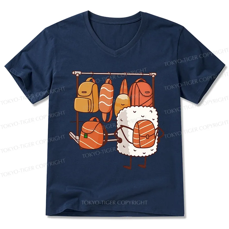 Tokyo-Tiger Sushi Is Selecting Backpacks V-Neck Classic T-Shirt