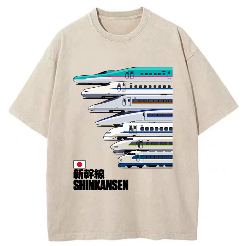 Tokyo-Tiger Japan Shinkansen Washed T-Shirt