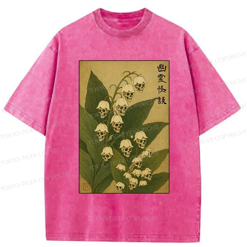 Tokyo-Tiger Horror Lilac Washed T-Shirt