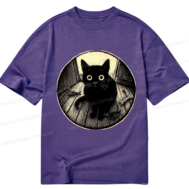 Tokyo-Tiger Waiting Black Cat Classic T-Shirt