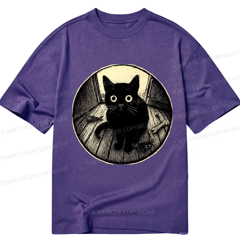 Tokyo-Tiger Waiting Black Cat Classic T-Shirt
