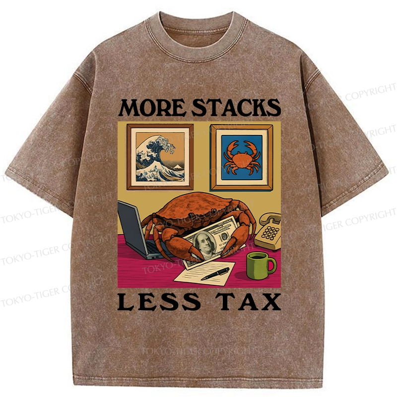 Tokyo-Tiger More Stacks Less Tax Washed T-Shirt