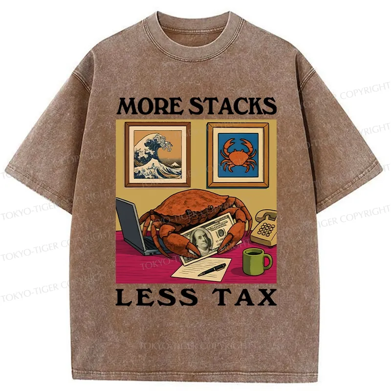 Tokyo-Tiger More Stacks Less Tax Washed T-Shirt