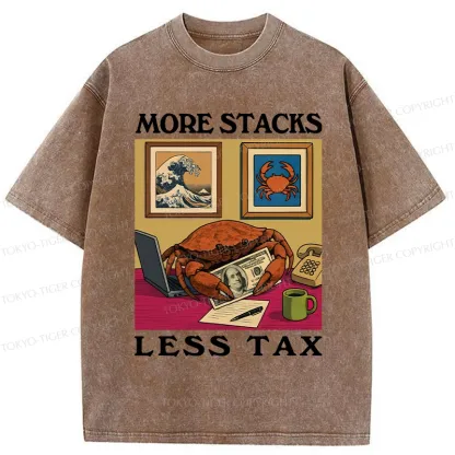 Tokyo-Tiger More Stacks Less Tax Washed T-Shirt