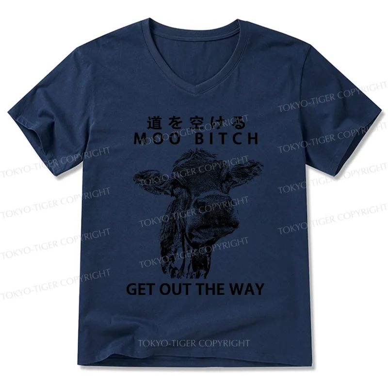 Tokyo-Tiger Funny Cow V-Neck Classic T-Shirt